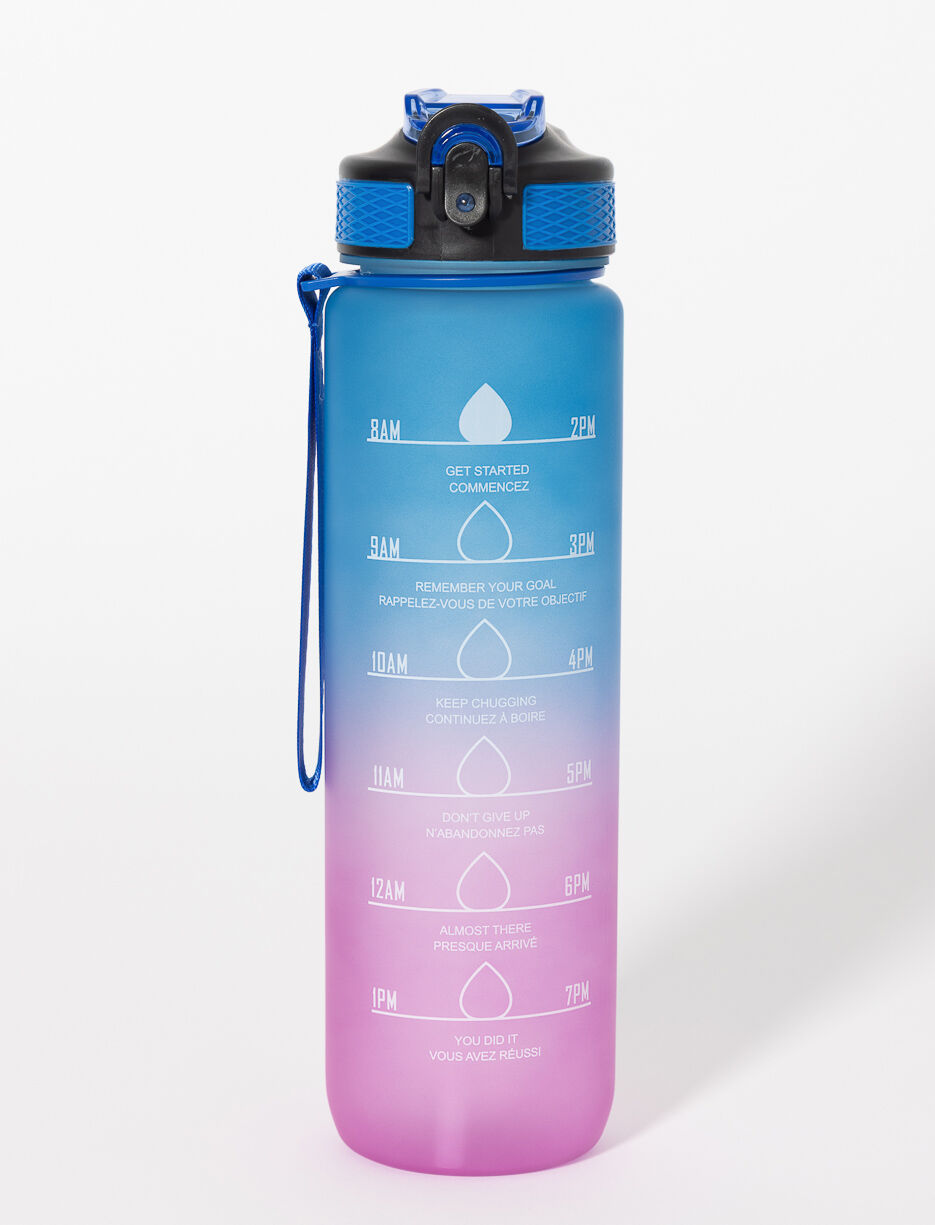 Bouteille d'eau dégradée avec couvercle et paille