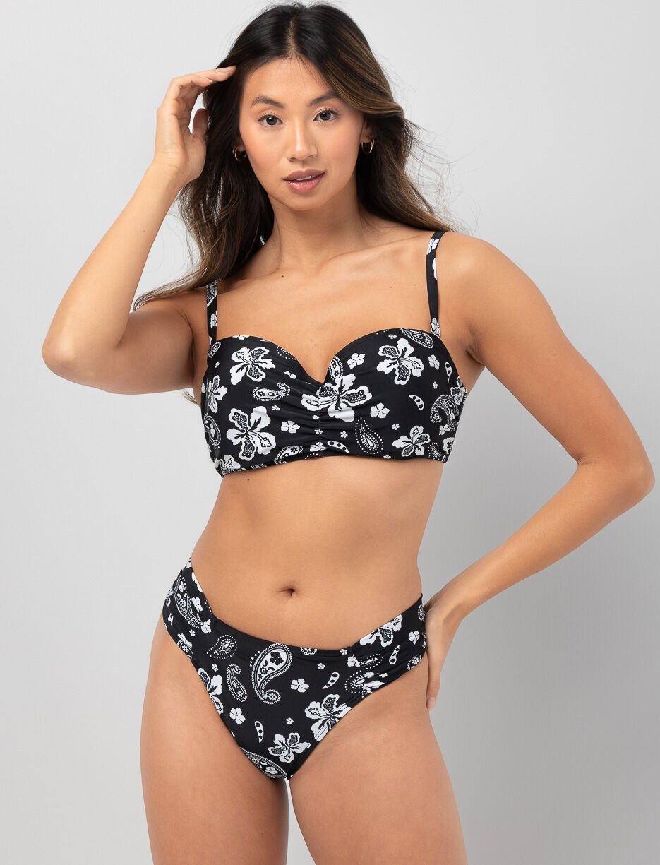 Haut de bikini bandeau avec bretelles amovibles