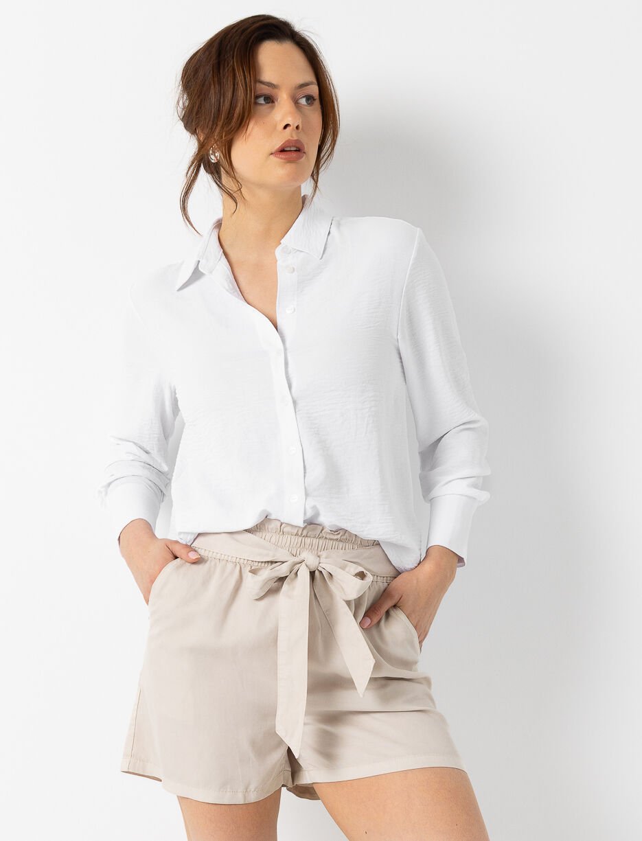 Blouse unie à manches longues
