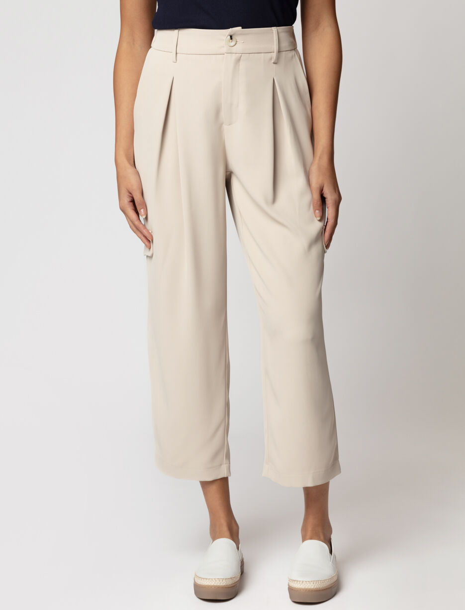 Pantalon capri à taille régulière