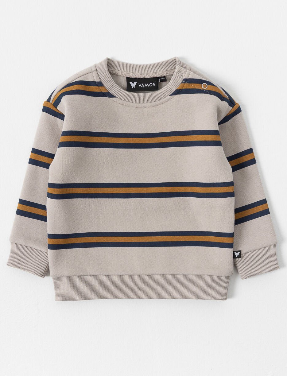 Striped Fleece Sweater - Baby Boy