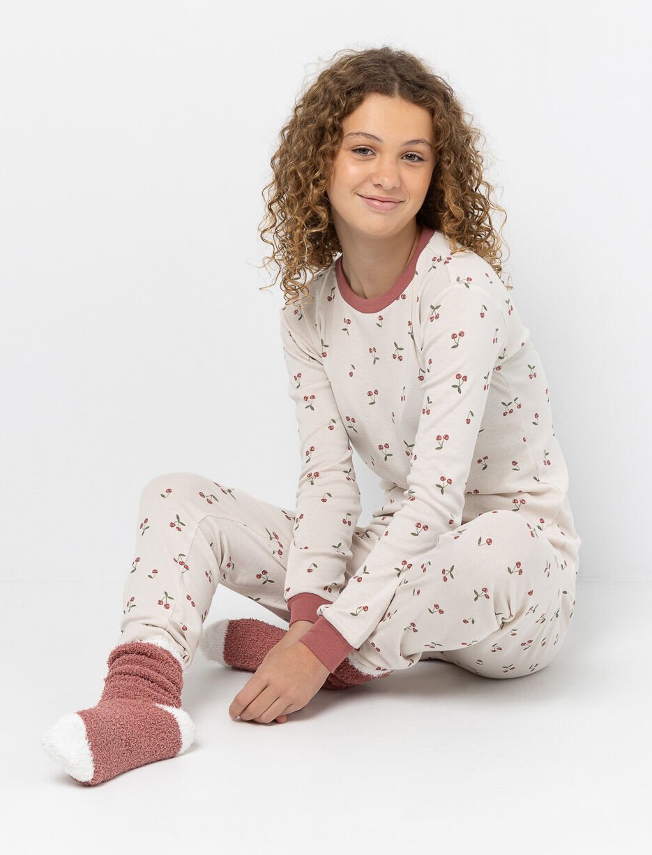 Pyjama 2 pièces imprimé cerises - ado fille