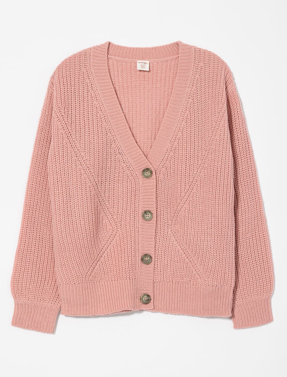Cardigan de tricot à épaules tombantes
