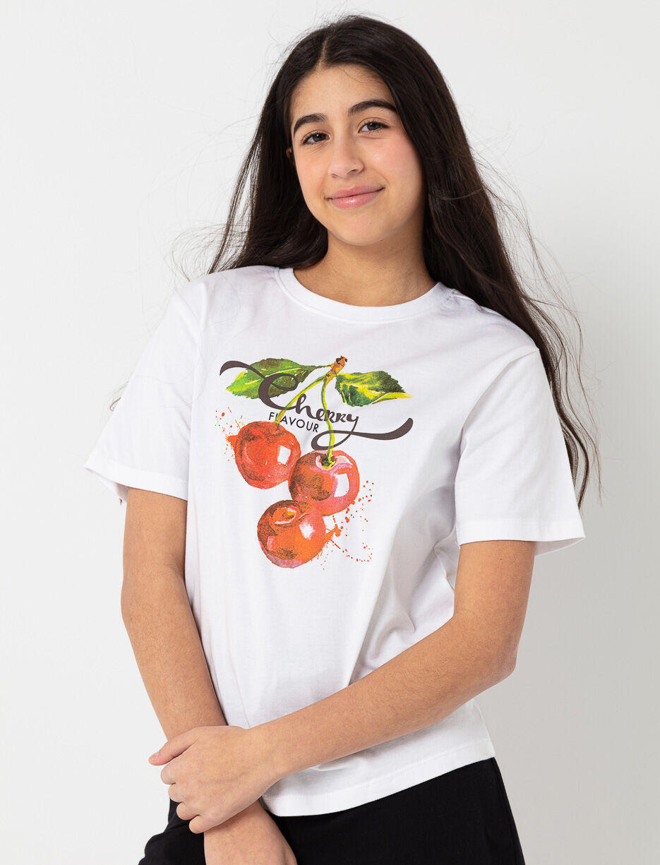 T-shirt imprim&eacute; &agrave; col rond