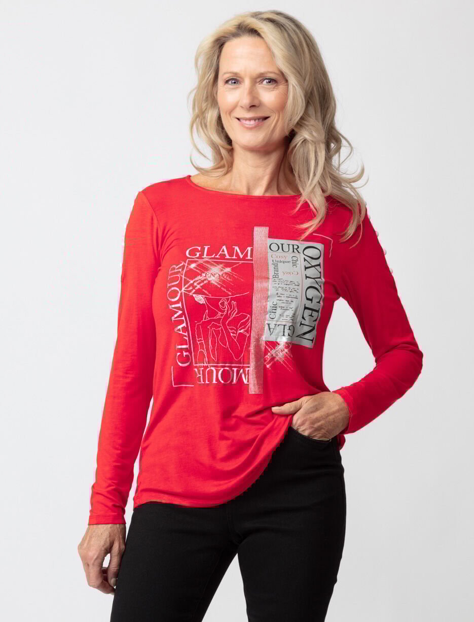 T-shirt imprimé à manches longues