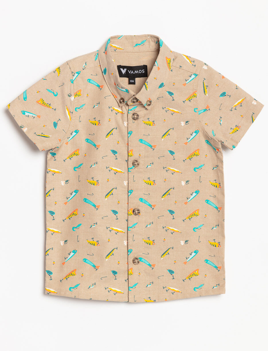 Chemise à manches courtes à motifs