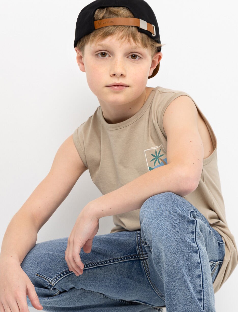 Camisole en coton bio imprimée