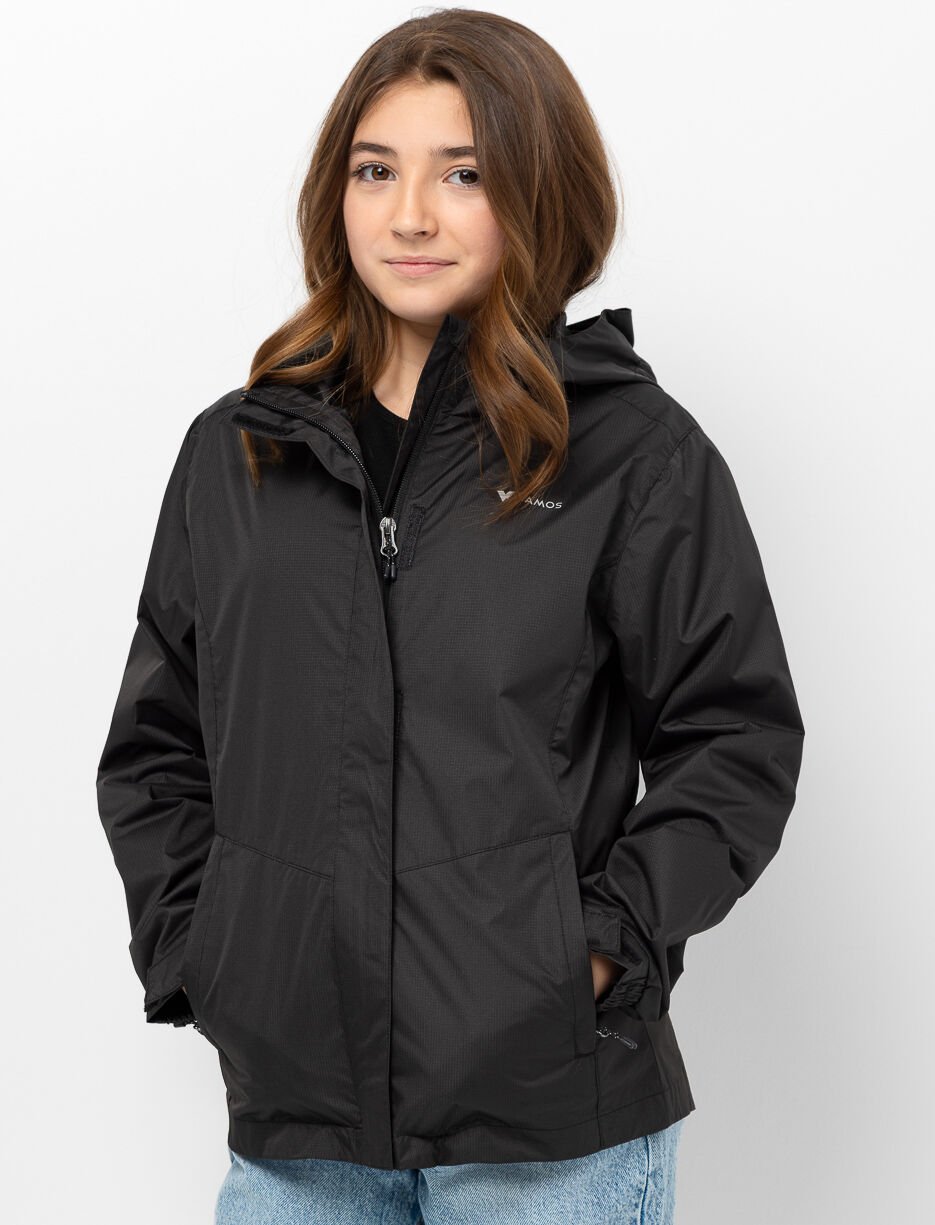 Solid Mid-Season Coat with Adjustable Cuffs