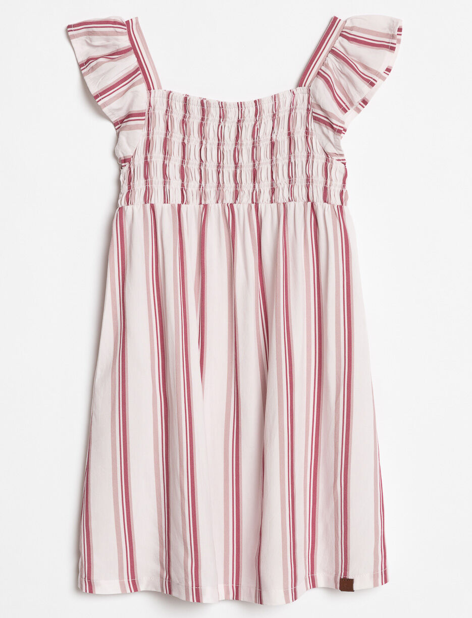 Robe ray&eacute;e &agrave; volants