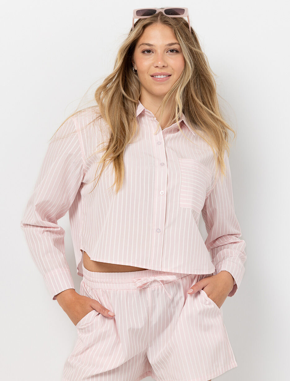 Striped Cropped Shirt