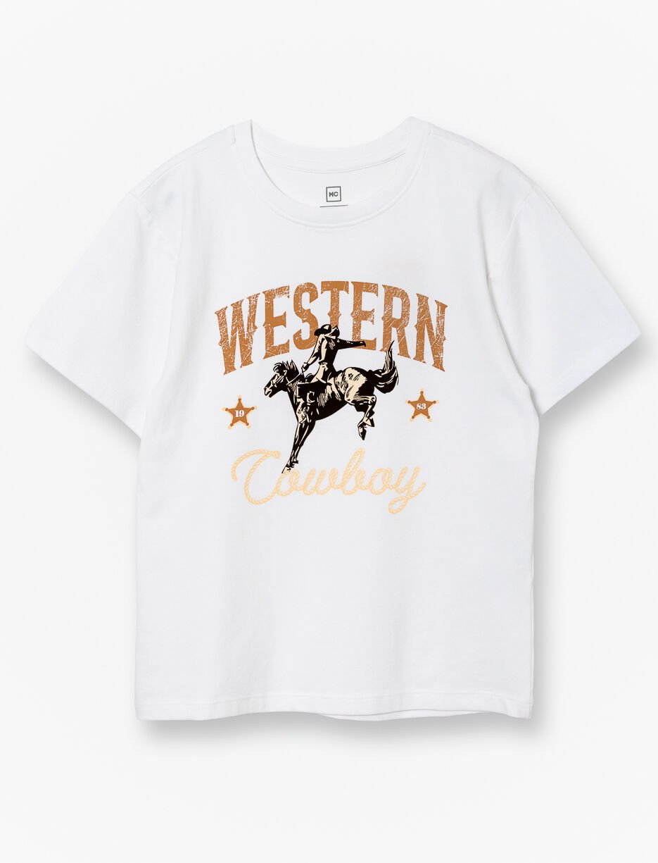 T-shirt imprimé à col rond