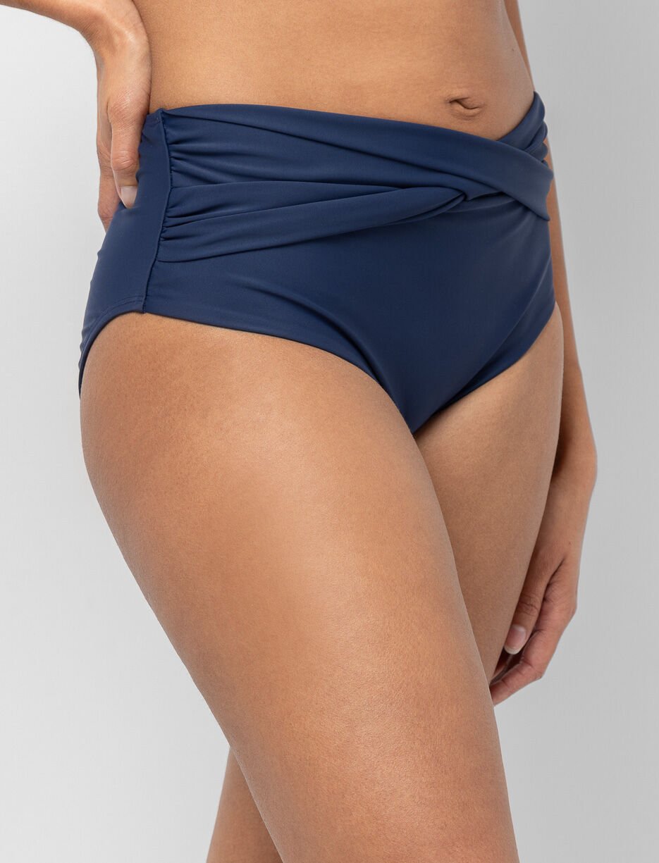 Bas de bikini taille haute croisé