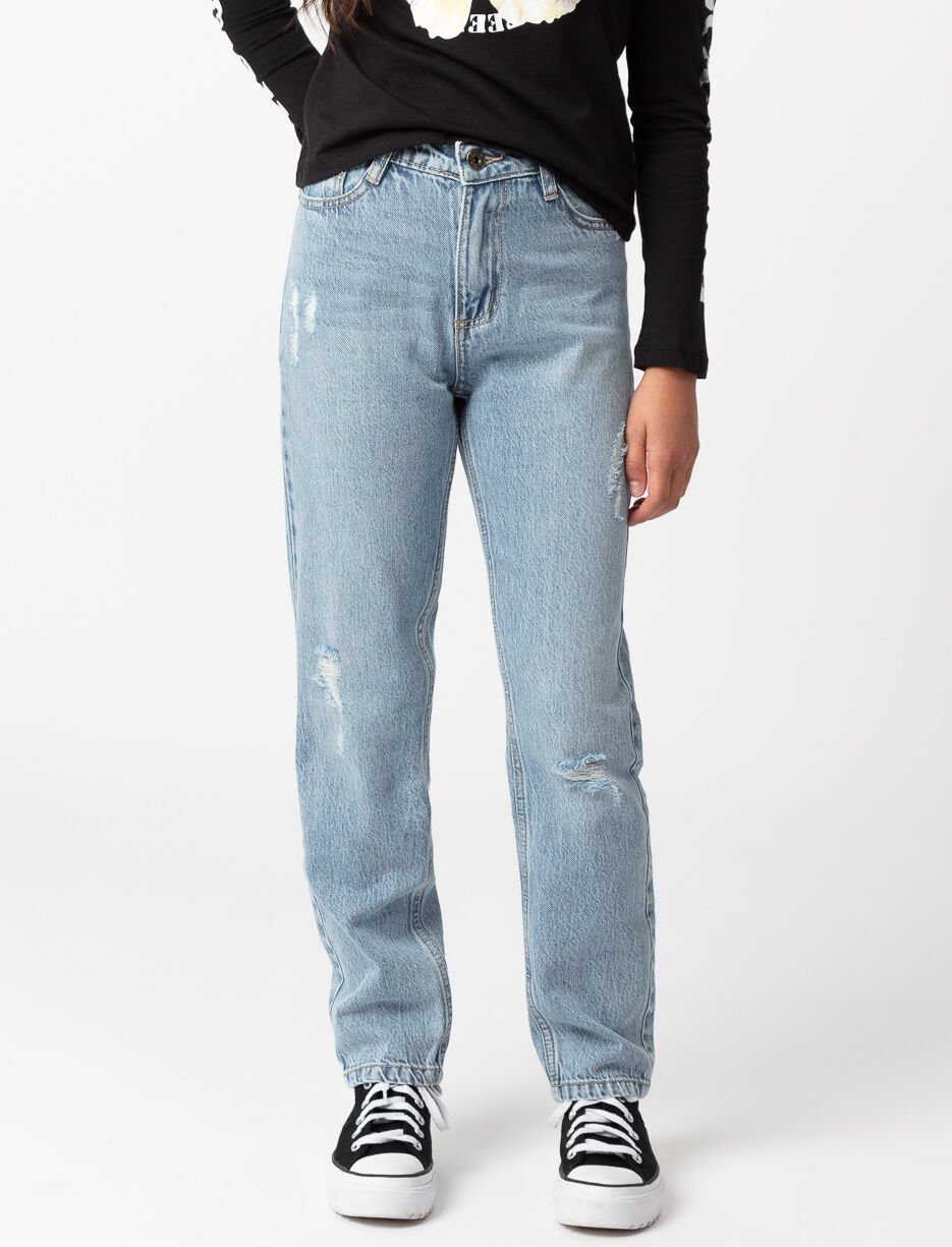 Jean Mom à taille haute