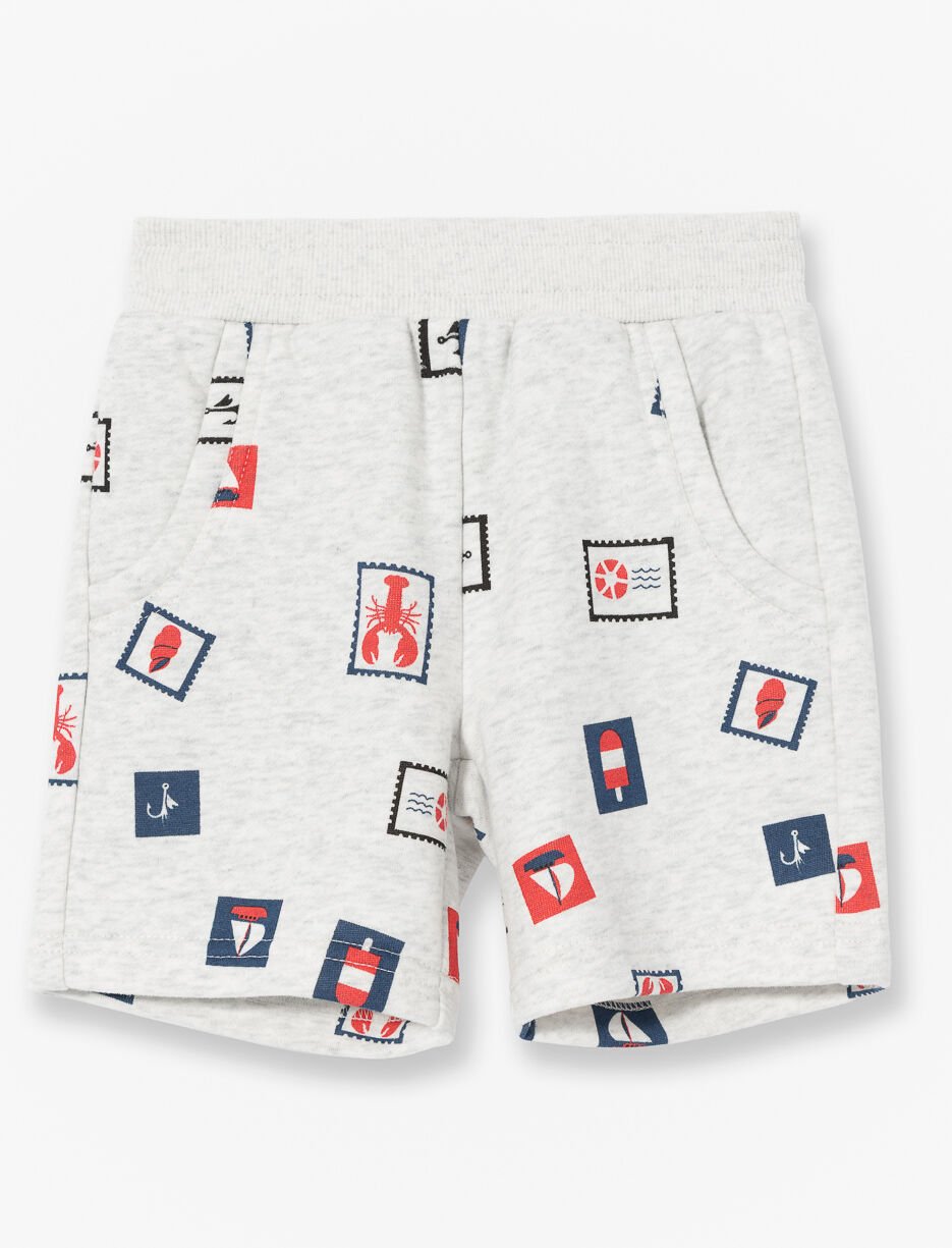 Short ouaté imprimé - petit garçon