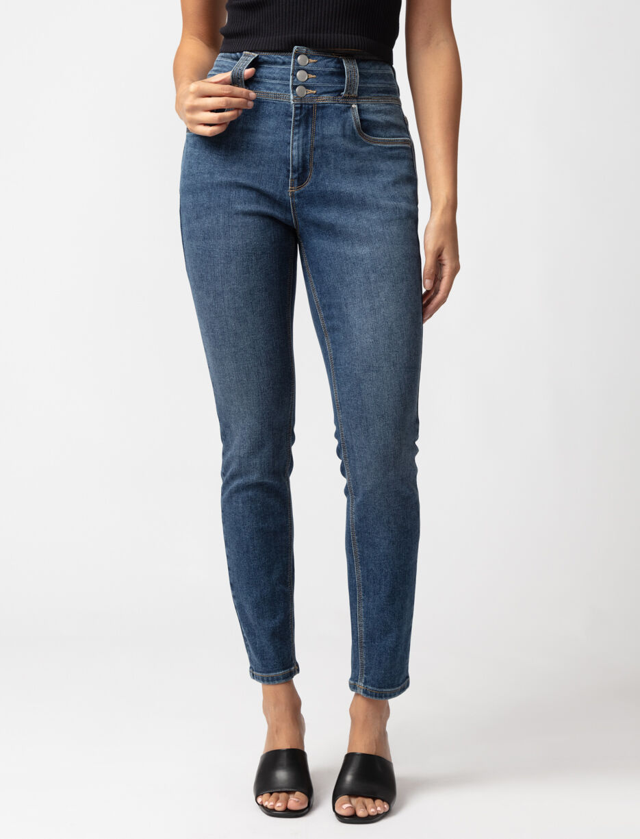 Jean skinny à taille régulière