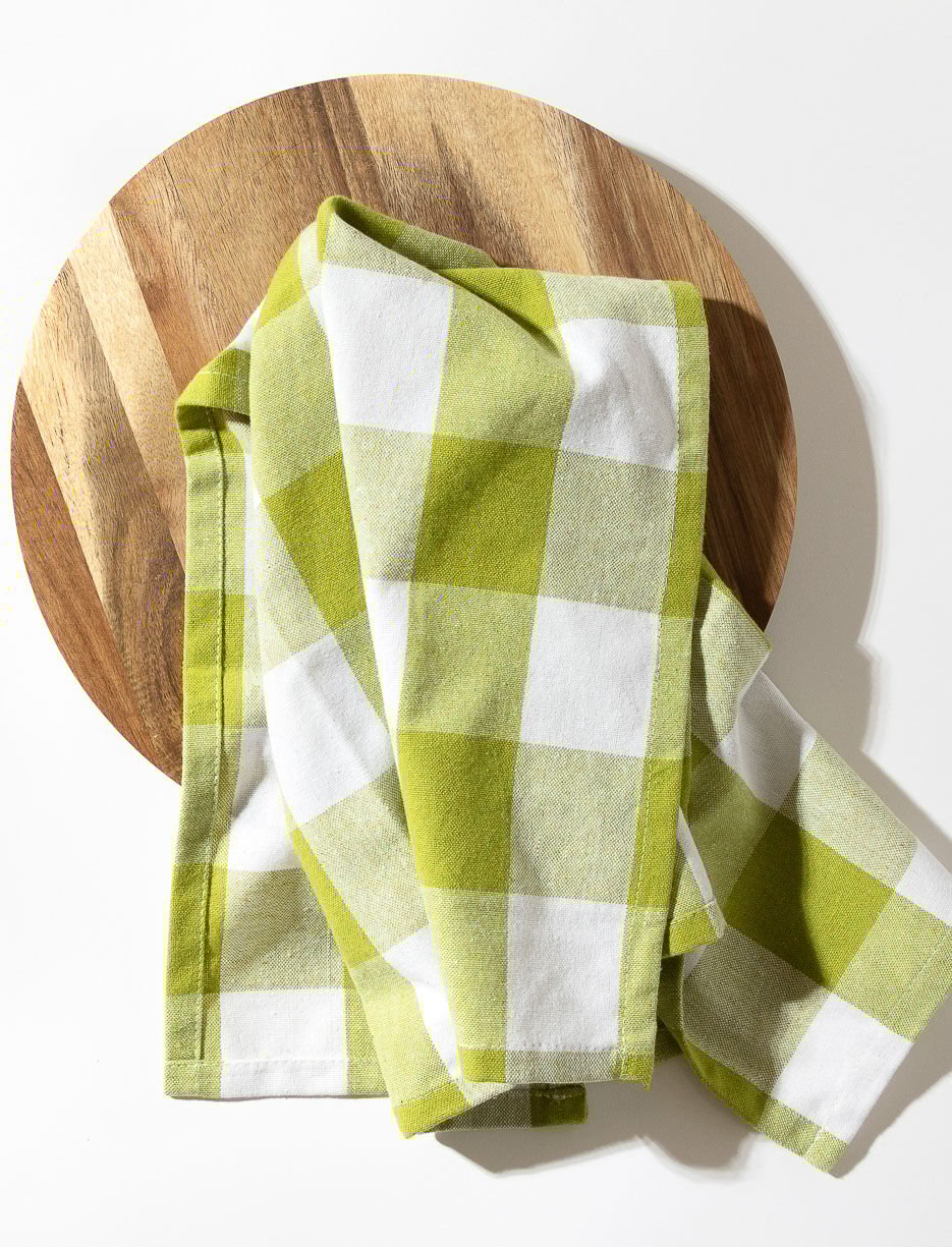 Serviette à vaiselle à carreaux