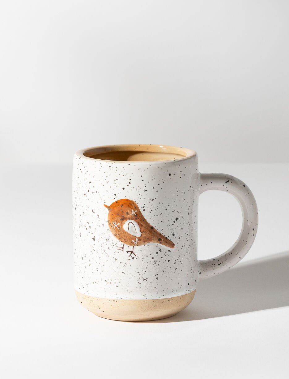 Tasse en céramique oiseau