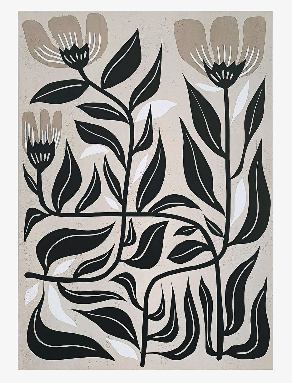 Toile imprimée fleurs abstraites Toile imprimée fleurs abstraites