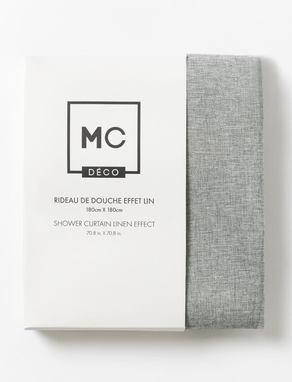 Rideau de douche effet lin