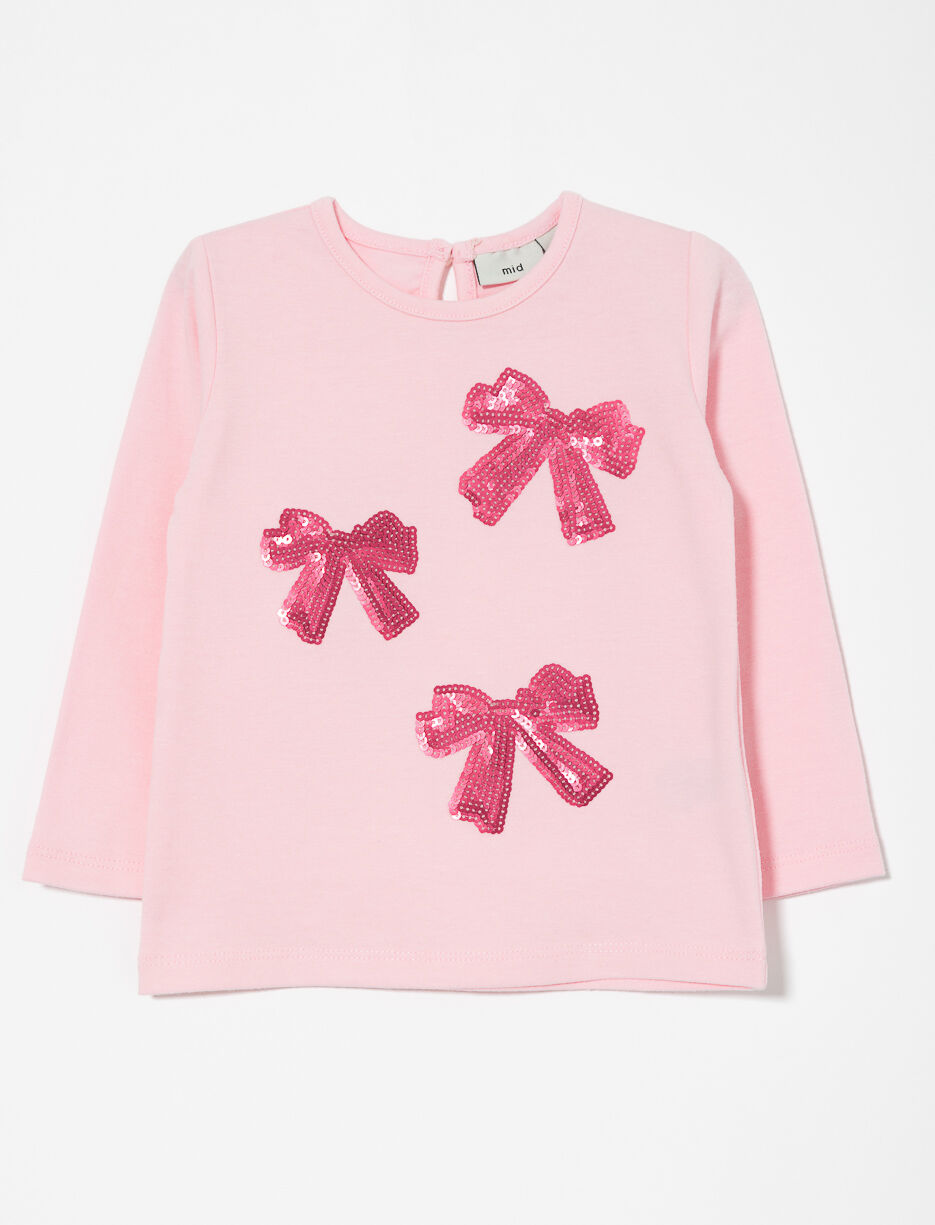 Sequins Bow T-shirt - Baby Girl