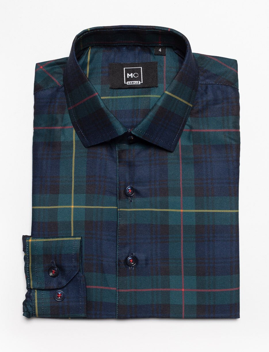 Chemise habillée à carreaux - petit garçon