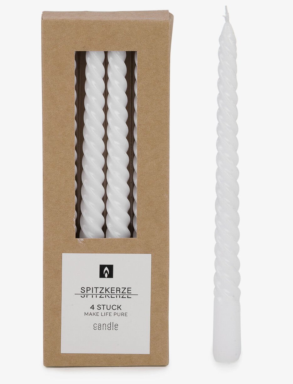 Ensemble de 4 chandelles torsadées
