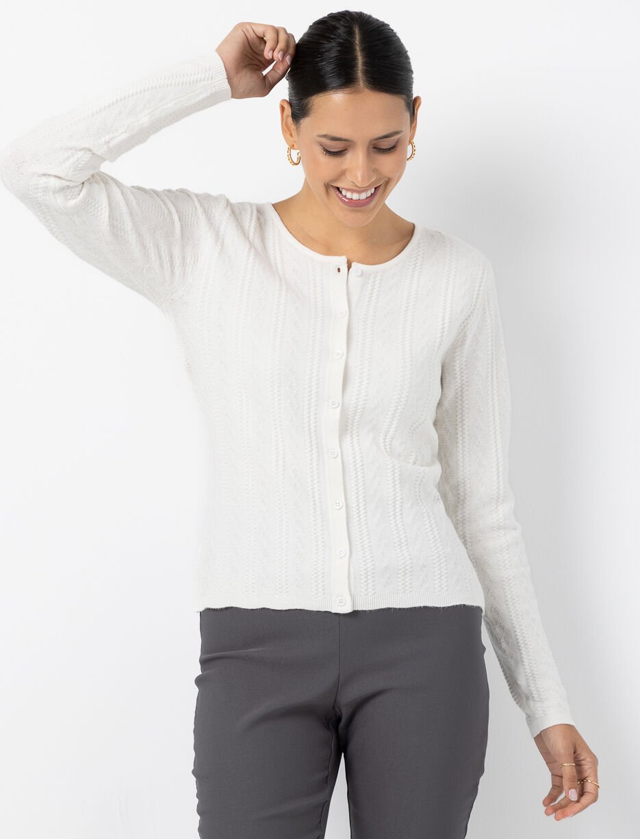 Cardigan texturé à boutons
