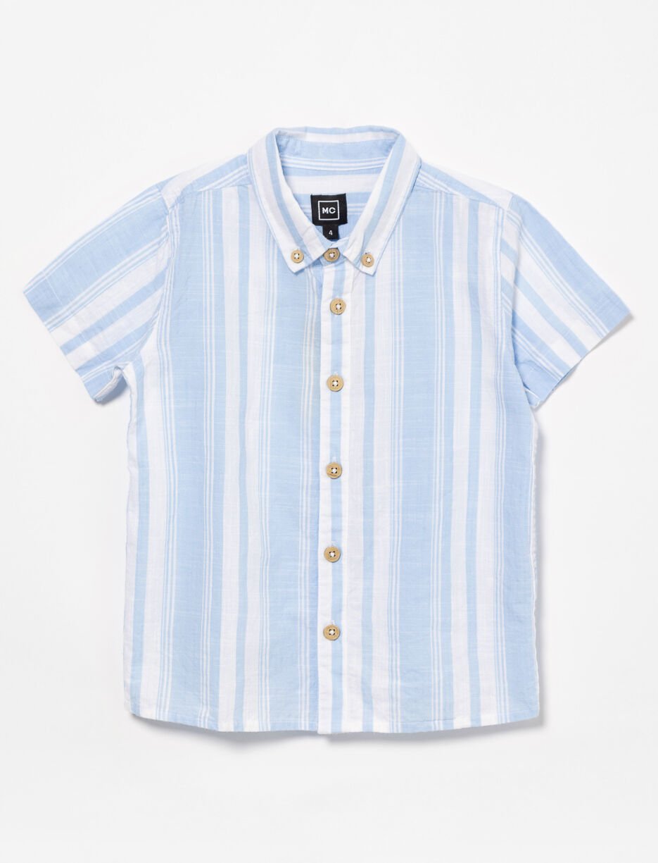 Chemise manches courtes à rayures - petit garçon