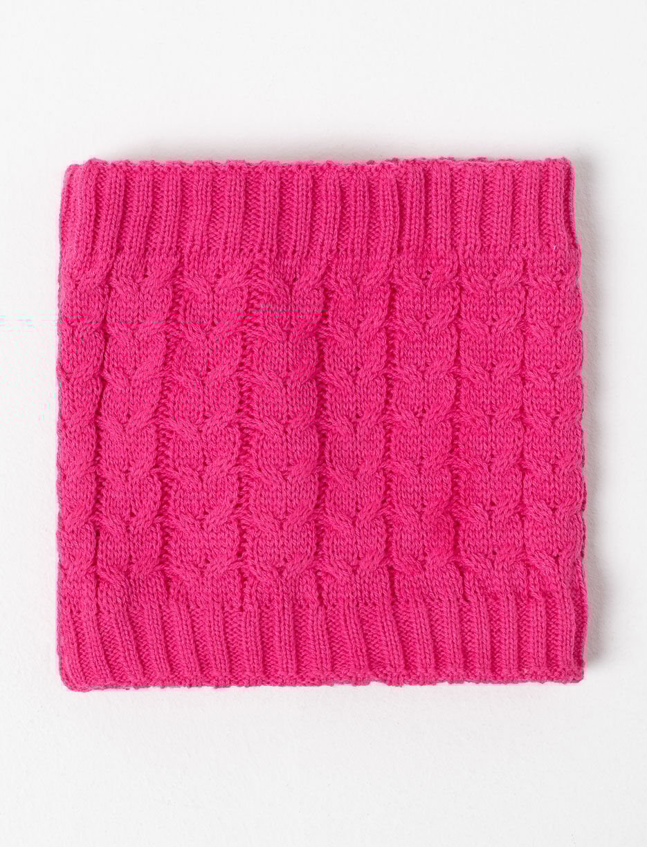 Cache-cou en tricot côtelé - petite fille