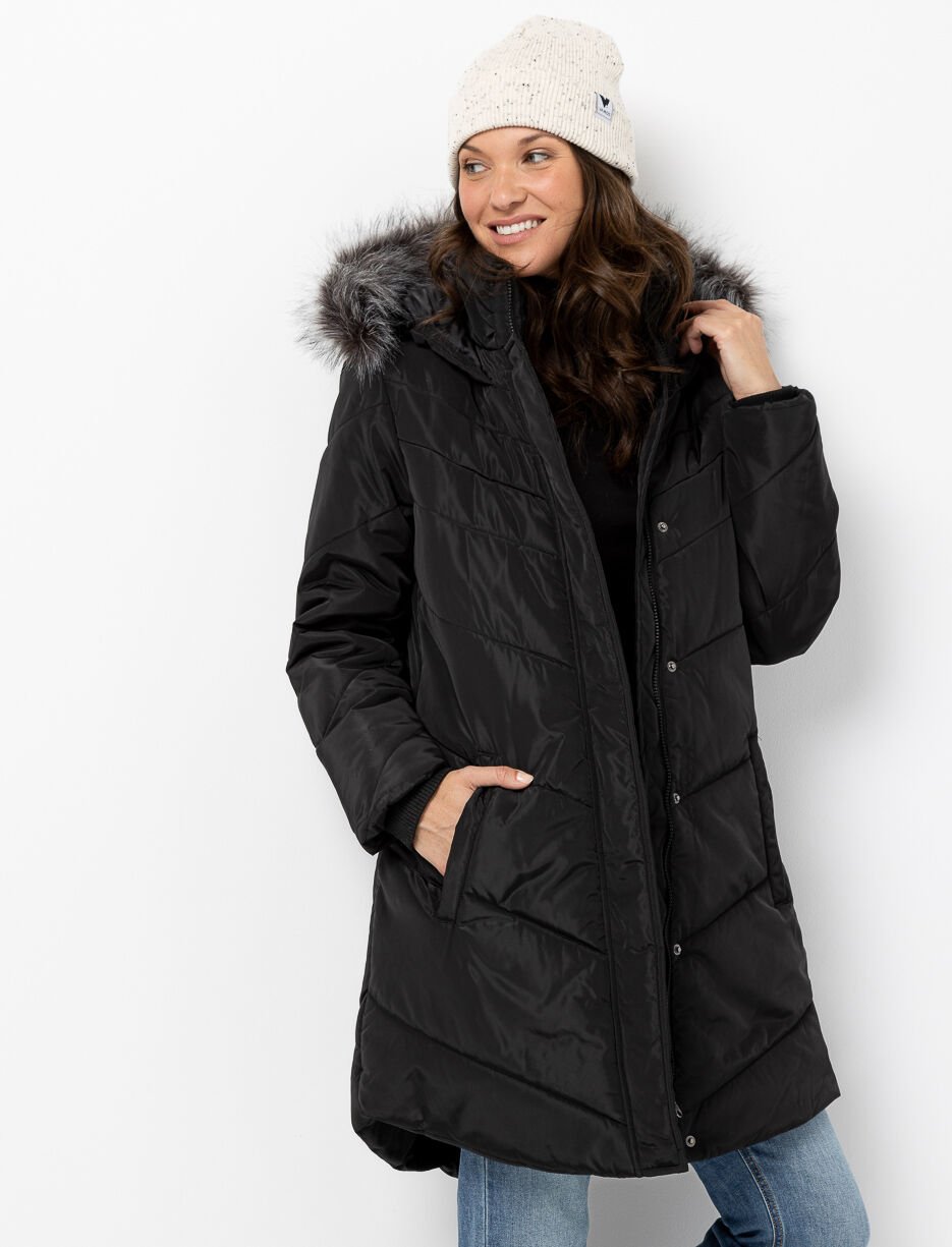 Winter Jacket with Faux Fur Hood Winter Jacket with Faux Fur Hood