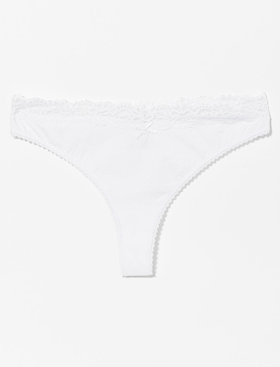 Culotte tanga à taille dentelle