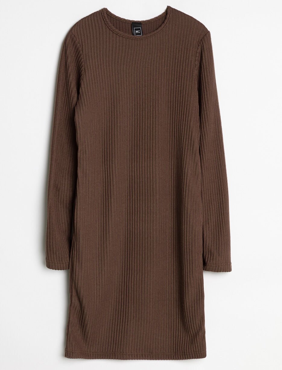 Robe côtelée ajustée