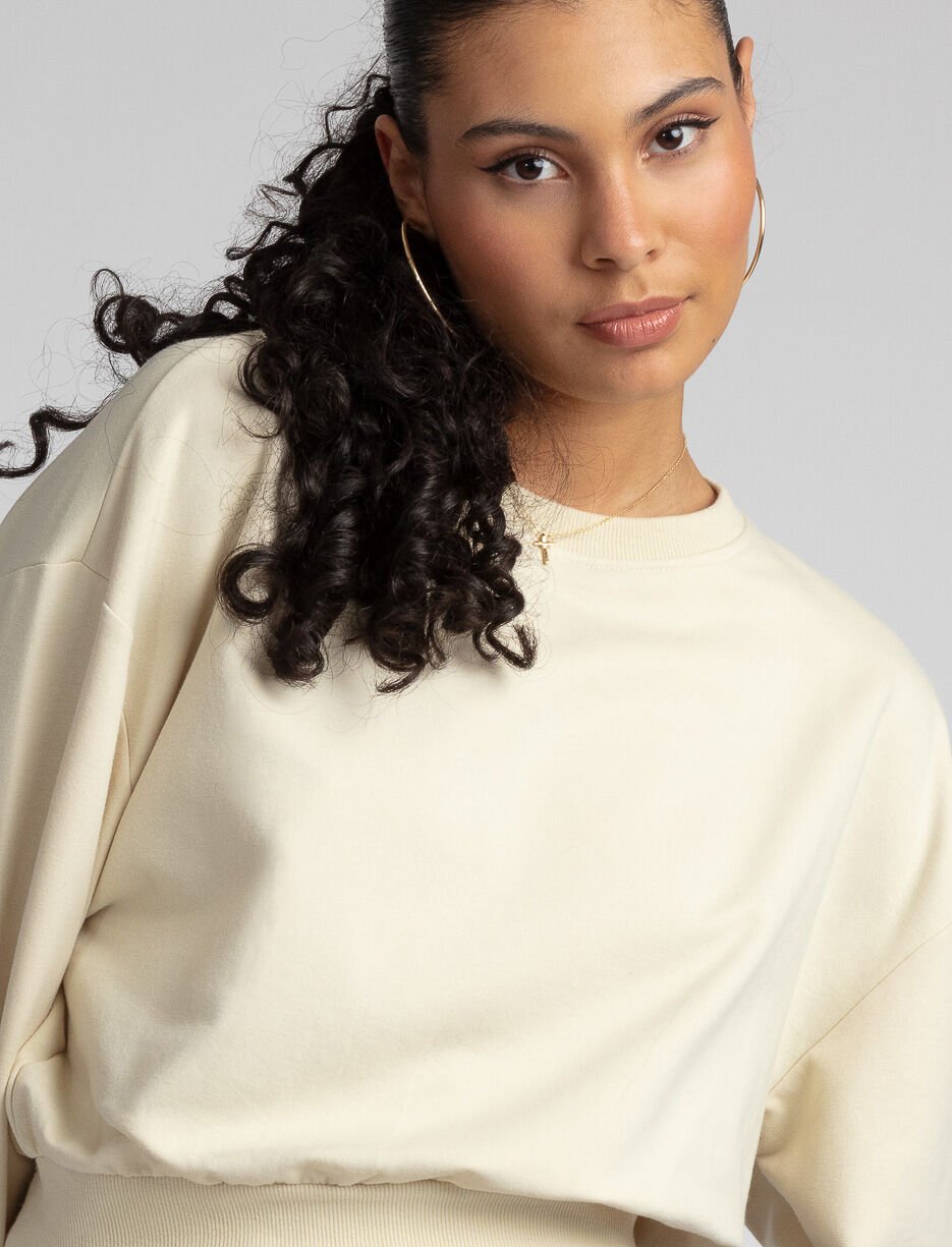 Chandail court en coton ouaté