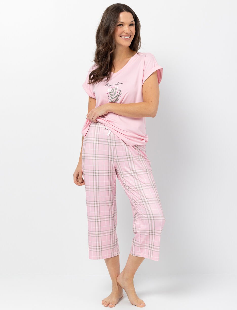 Capri de pyjama imprim&eacute;