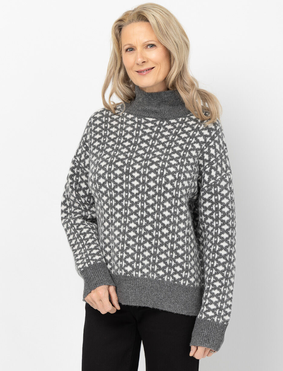 Chandail en tricot à col montant