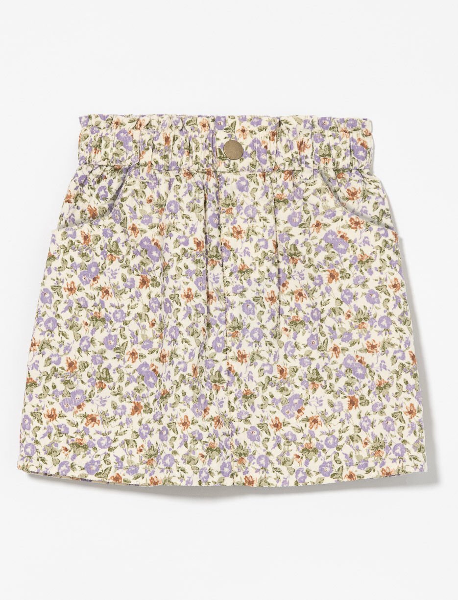Jupe fleurie à taille élastique - petite fille