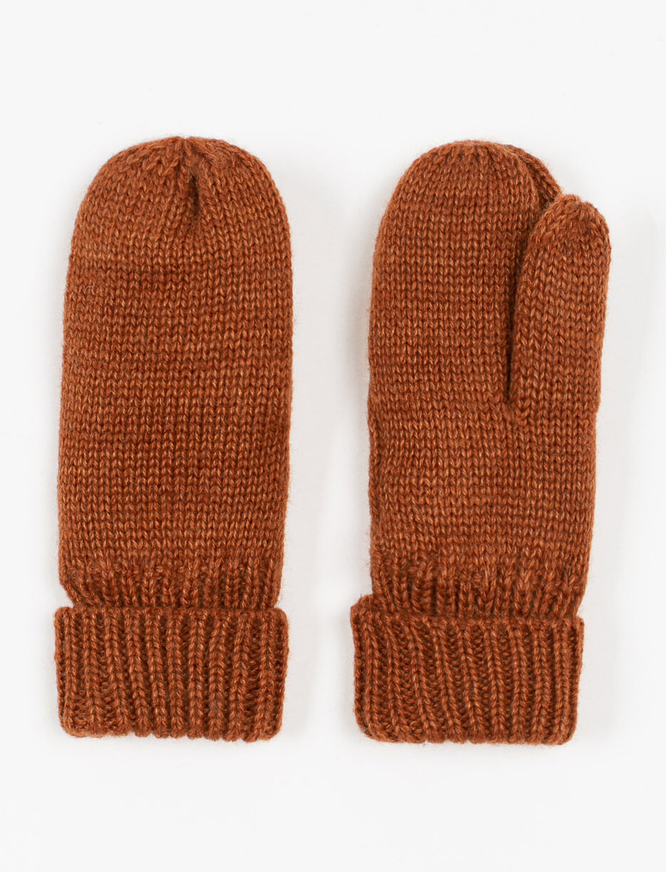 Mitaines de tricot doubl&eacute;es