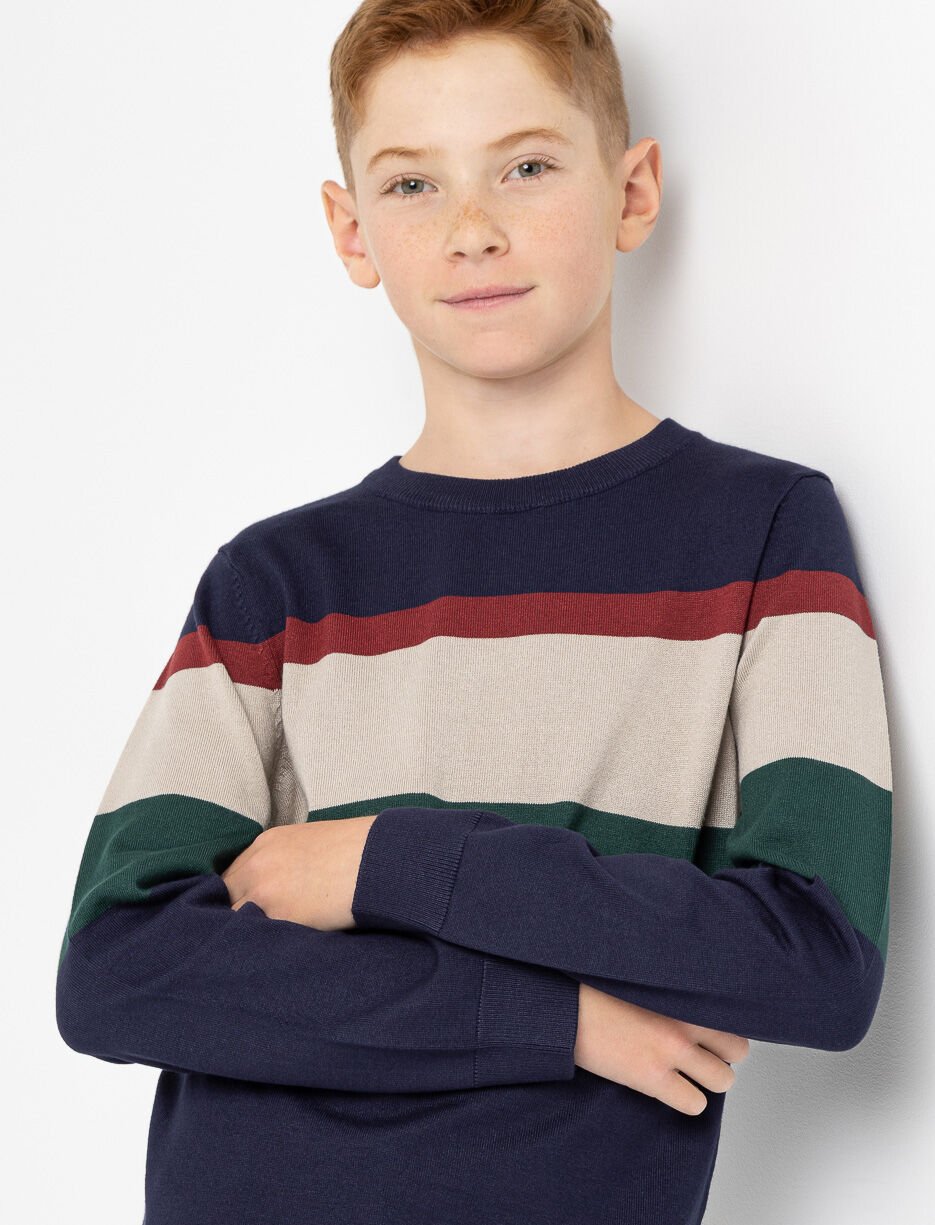 Striped Knit Sweater - Teen Boy