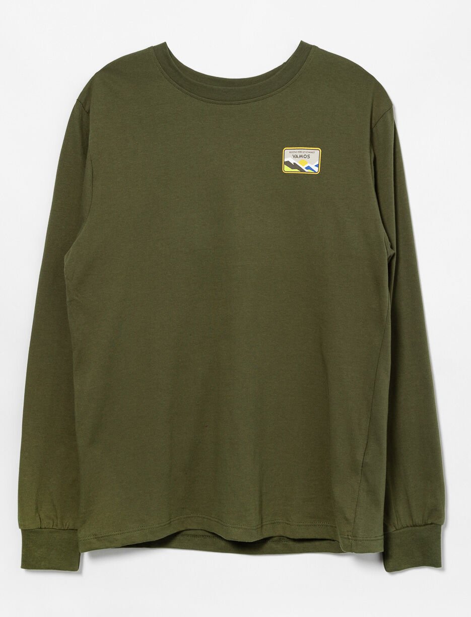 T-shirt à col rond imprimé au dos en coton bio