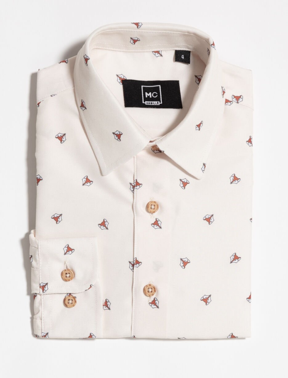 Chemise &agrave; micromotifs