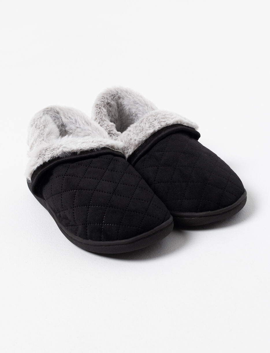 Pantoufles matelassées en velours