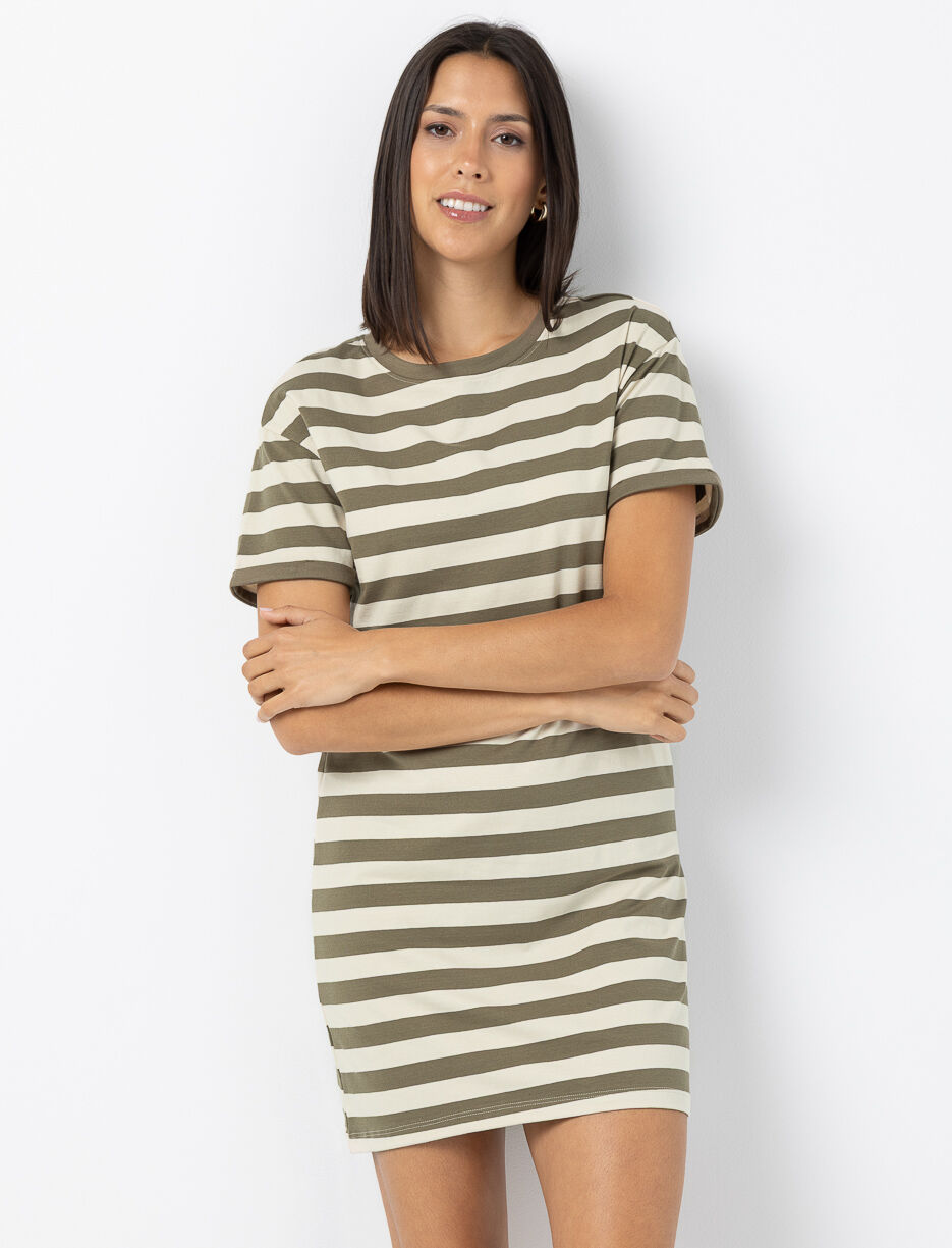 Robe t-shirt à rayures