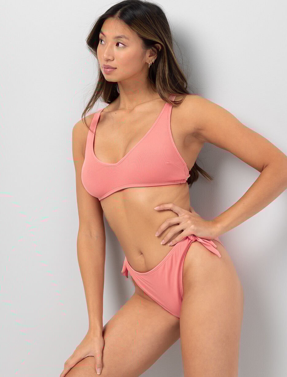 Haut de bikini bralette côtelé