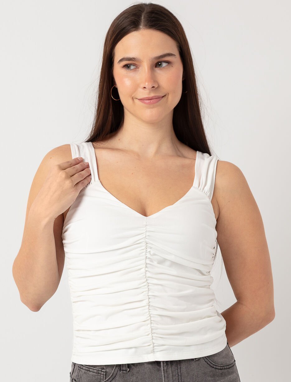 Camisole ajustée froncée