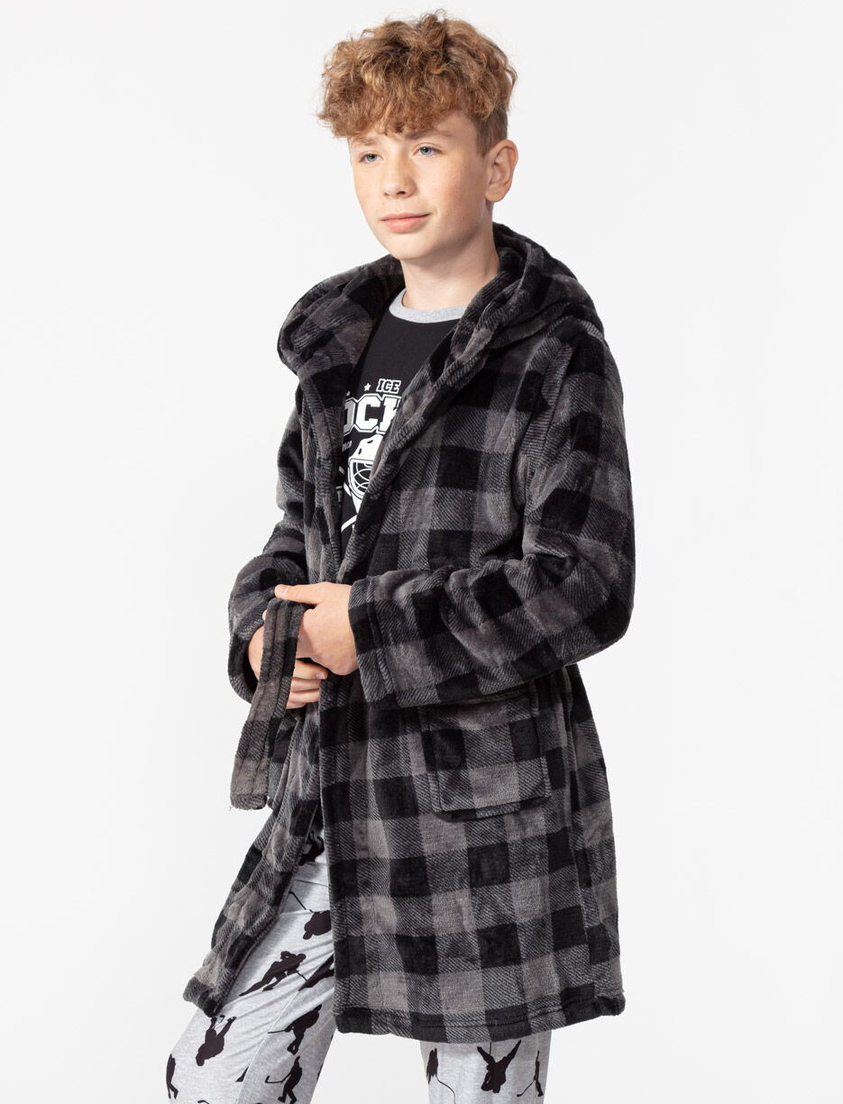 Robe de chambre à carreaux