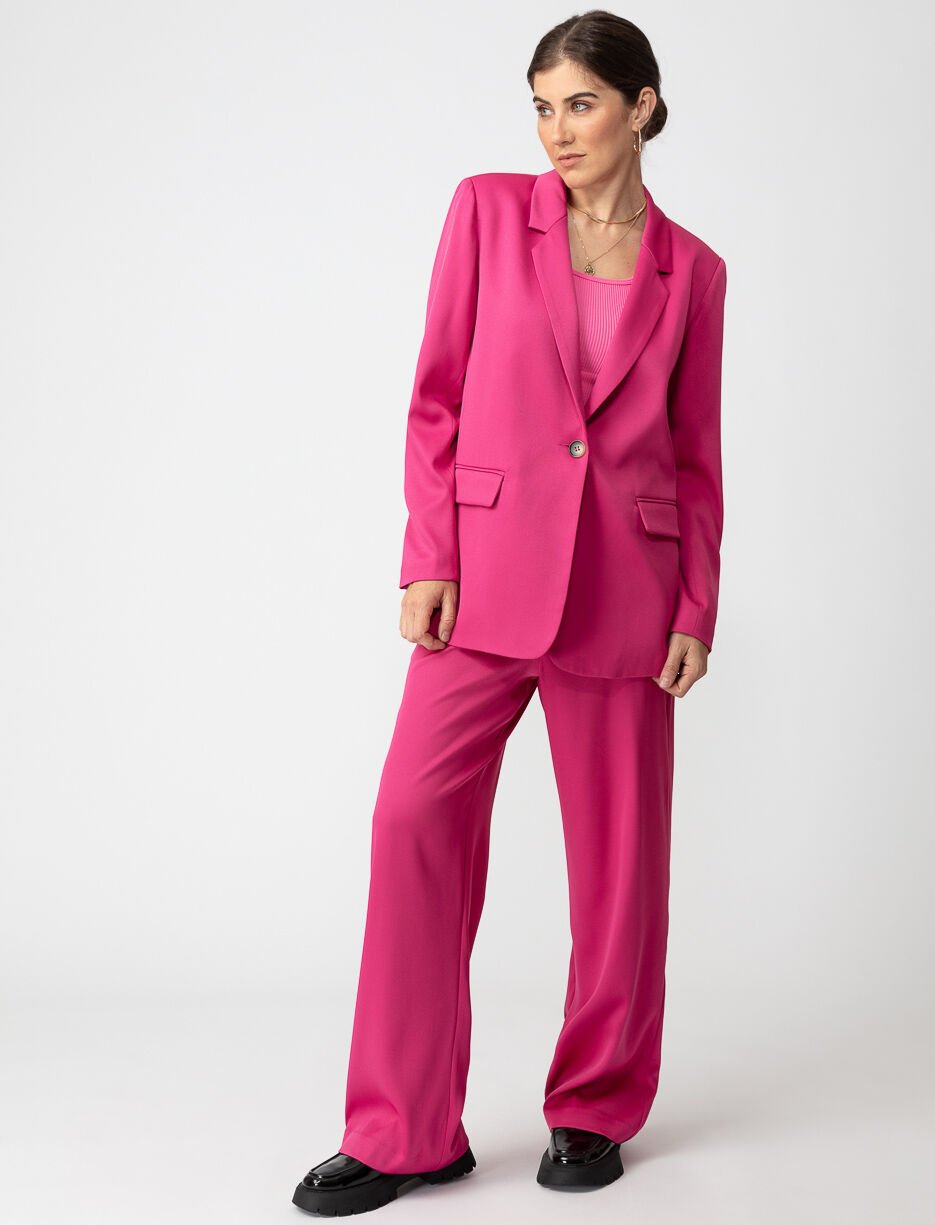 Veston uni à bouton