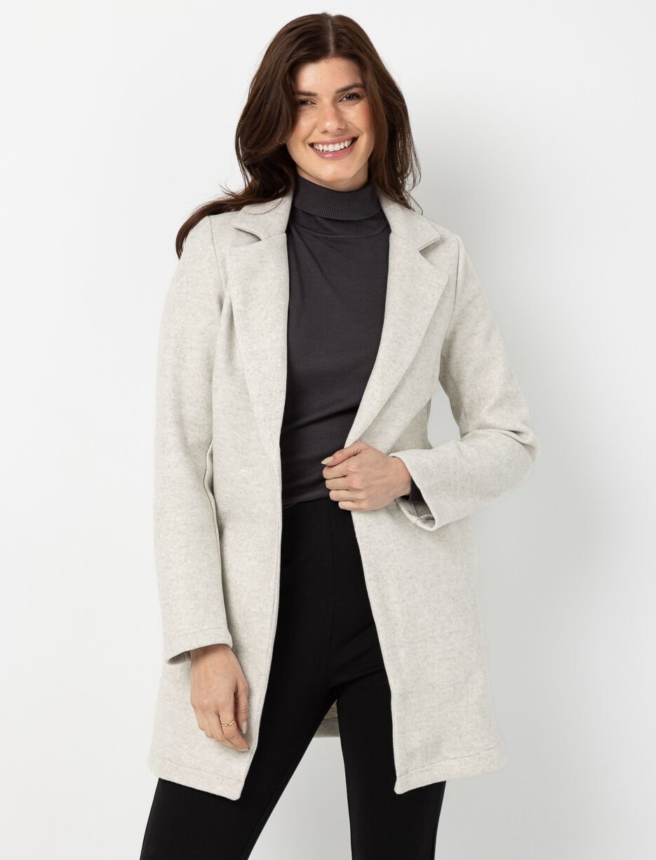 Manteau droit à col tailleur Manteau droit à col tailleur