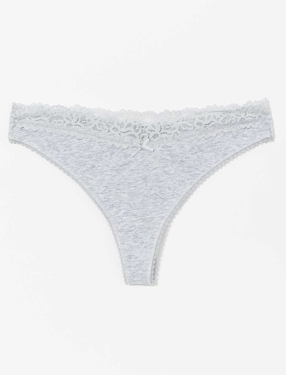 Culotte tanga à taille dentelle