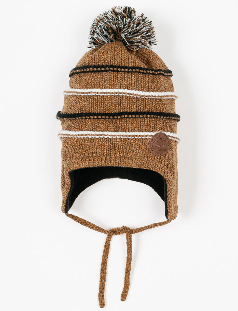 Earflaps Beanie with Pompom - Baby