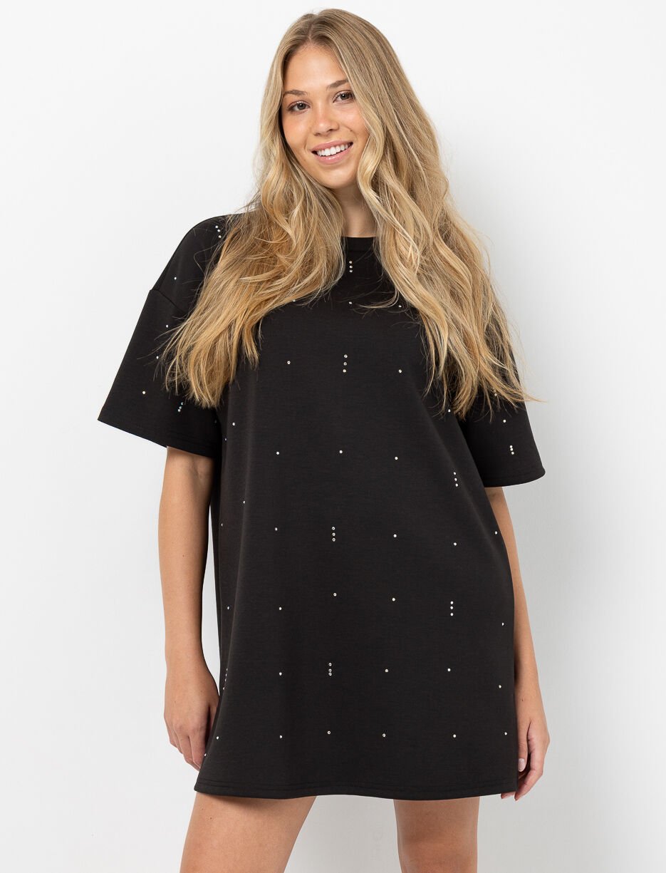 Rhinestone T-Shirt Dress